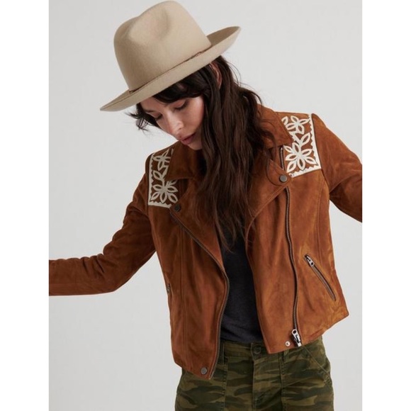 NWT Lucky Brand suede fringe moto jacket - Picture 3 of 6
